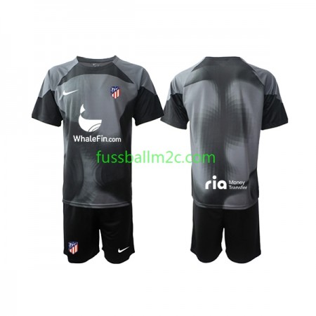 Fußballtrikots Atlético Madrid Torwart Kinder Auswärts Trikotsatz 2022-2023 Fußballtrikots Atlético Madrid Torwart Kinder Auswärts Trikotsatz 2022-2023